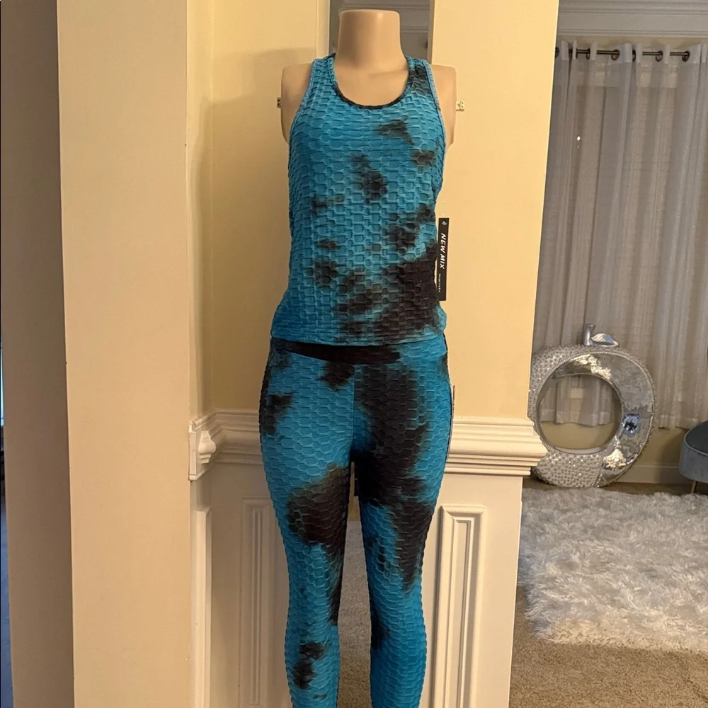 New Mix 3 piece Blue and Black Leggings Set - Picture 4 of 8